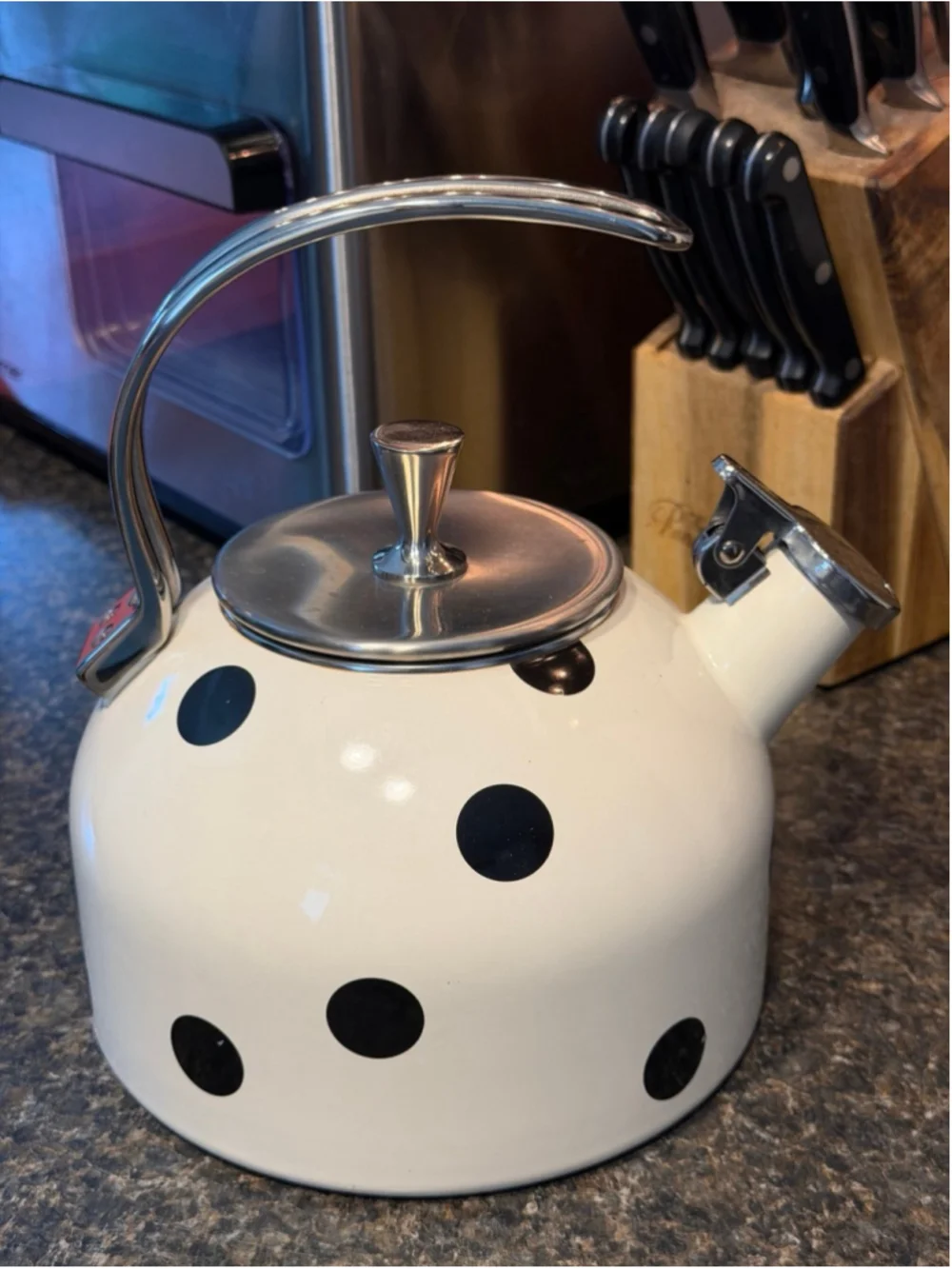 Kate Spade New York Deco Dot Whistling Tea Kettle
